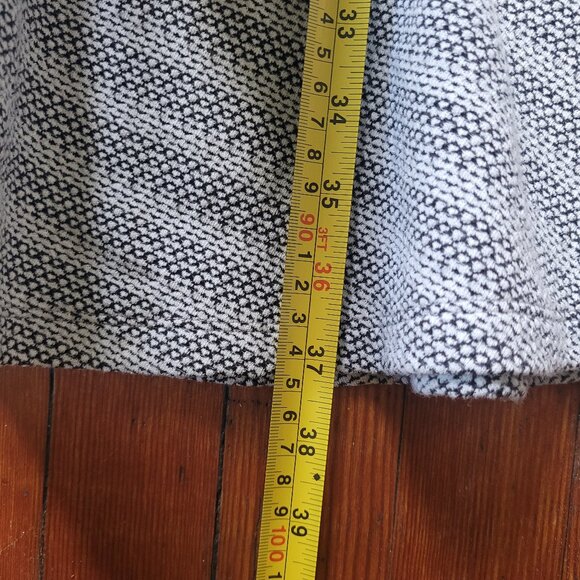NWT Cotton-Blend Loft Black White Dress, sz Large - Picture 9 of 13